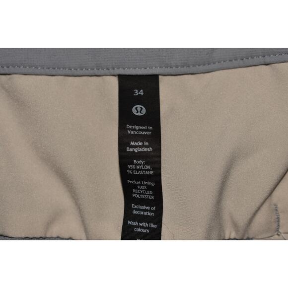 LULULEMON $128 Slim Leg Commission Pant Stretch Moisture‎ Wicking Gray Men's 34 - Picture 3 of 3